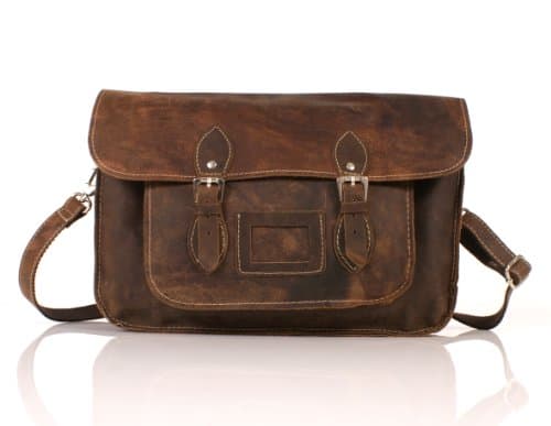 Bolso bandolera cuero Oxbridge Satchel marron vintage