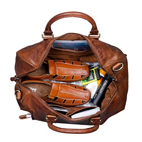 Bolso de viaje de cuero de espíritu Stilord Vintage