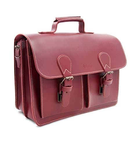 cartera de cuero rojo para mujeres, cuero de curtido vegetal