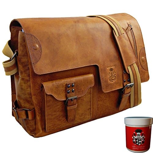 Coñac " Jefferson " bolsa de cuero con una suave correa para el hombro