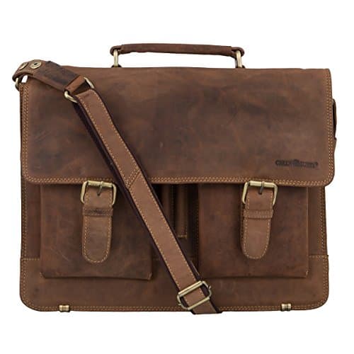 Gran bolso de cuero Greenburry con un look retro