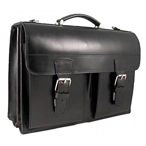 Maletín de cuero negro para adultos Shalimar XXL
