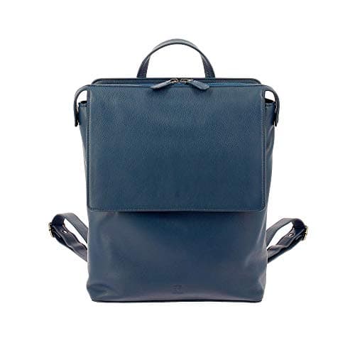 Mochila de cuero azul para mujer, marca Dudu