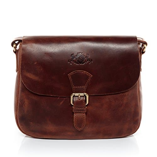 Bolso de cuero marrón para mujeres Sid and Vain