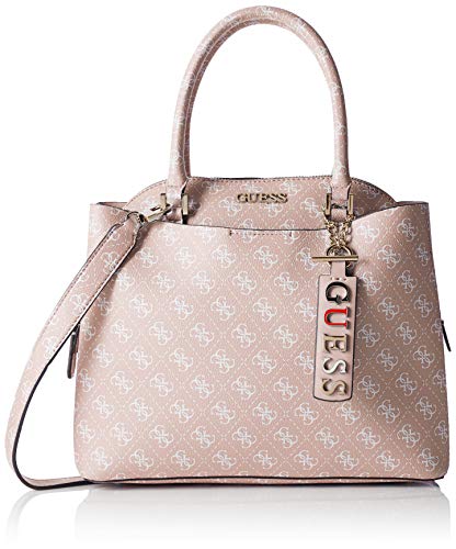 Adivina el bolso satchel rosa estampado para mujer