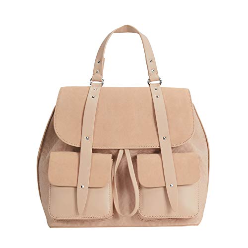 Bolsa de mochila beige rosa para mujeres