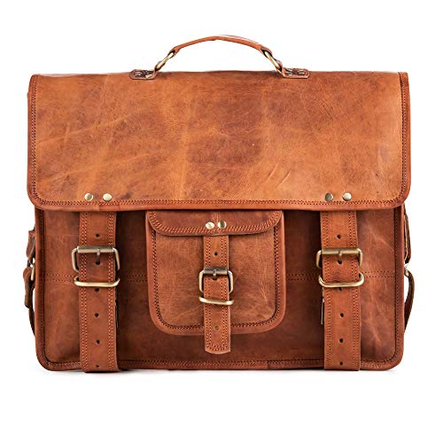 Bolso bandolera Berliner Bags de cuero marrón vintage