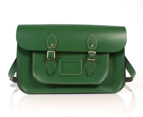 Bolso bandolera cuero Oxbridge Satchel verde