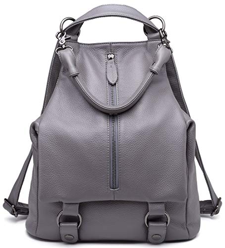 Bolso de cuero original gris para mujer