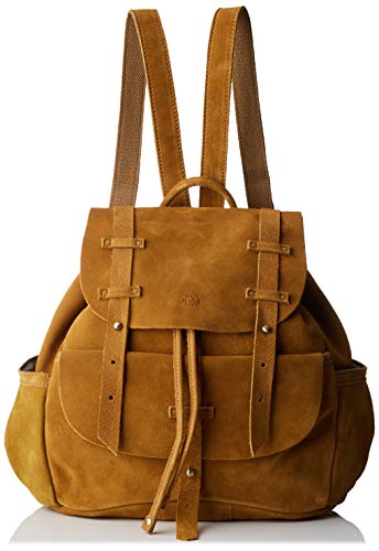 Bolso de mochila de gamuza amarilla ocre Mila y Louise