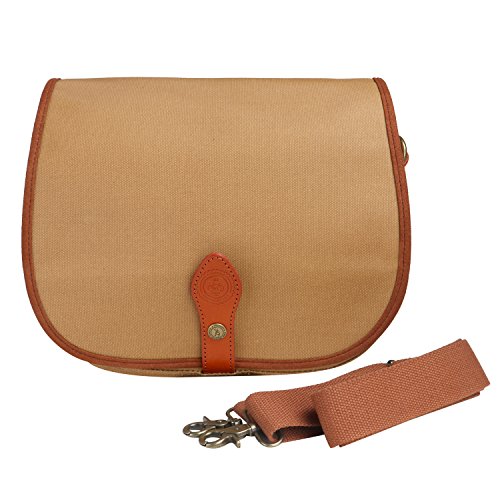 Bolso para bicicleta de lona beige impermeable y cuero, para mujeres, Tourbon