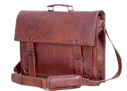 Bolso retro de cuero marrón