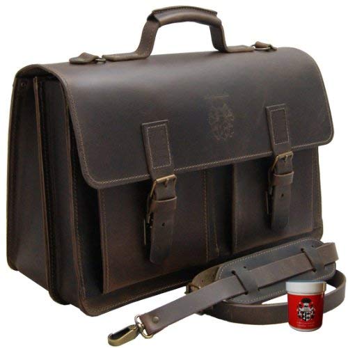 Bonito diseño retro y original para esta elegante cartera de cuero con 2 fuelles. Tiene cierres de pliegue y una correa de hombro desmontable. A los profesores les encanta esta gran mochila escolar Vintage.