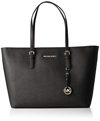 El lujoso maletín de cuero negro de Michael Kors para mujeres