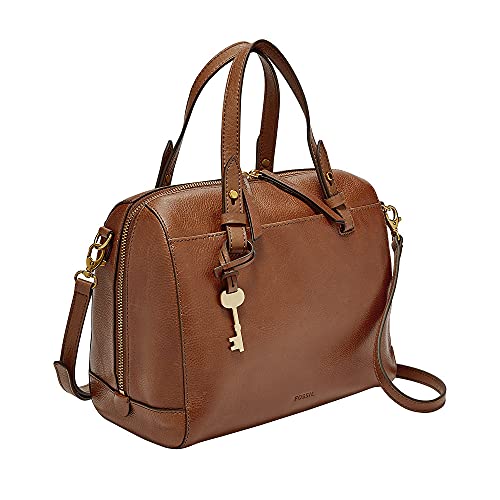 Bolso de cuero marrón , marca Fossil para mujer