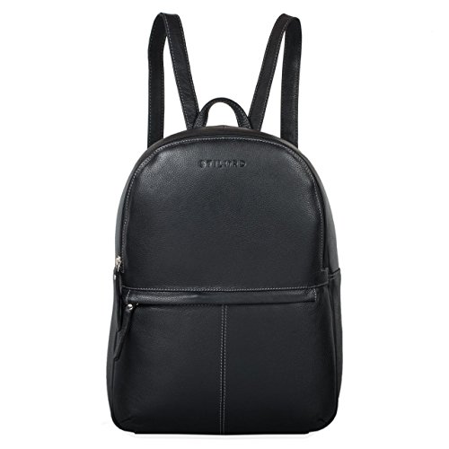 Mochila de cuero negro para un elegante aspecto profesional