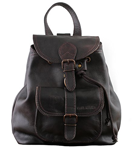 Mochila de cuero para mujeres estilo Barroudeur