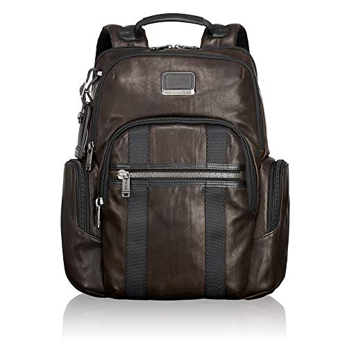 Mochila hombre cuero marrón, Tumi, para el ordenador 15 pulgadas, 40 cm