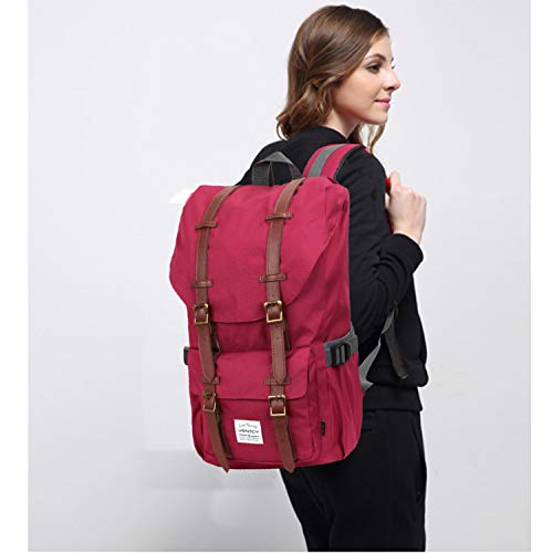 Mochila Ventcy de lona ideal con su compartimento para portátil de 14 pulgadas para un look de chica trabajadora casual.