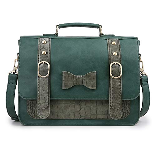Pequeño bolso satchel verde retro, glamoroso y original de Ecosusi,