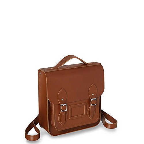 Pequeño maletín marrón de Cambridge Satchel, maletín para adultos con tirantes.