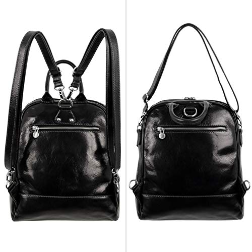 La mochila para mujer Time Resistance de cuero negro, original y chic