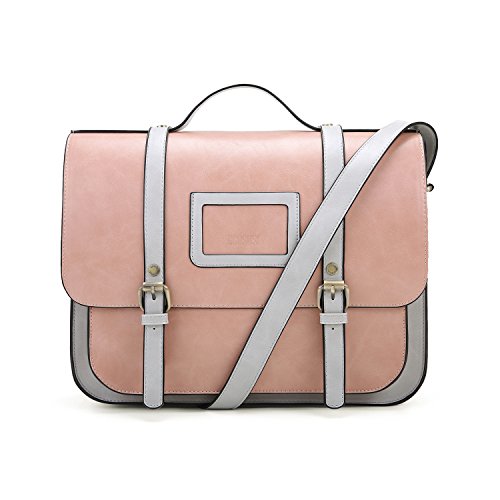 Un bolso escolar de Ecosusi bastante retro, glamorosa y original de color rosa