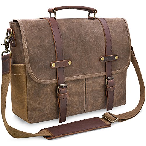 Mochila bandolera Lifewit para trabajar, para portatil, estudiante o profesor, vintage barata